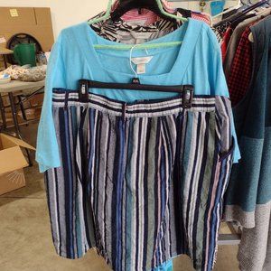 Teal Skort and Shirt